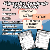 Figurative Language Worksheets! Metaphor, Simile, Personif