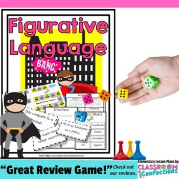 Figurative Language Game: Literacy Center: Grammar Game: 4th grade, 3rd