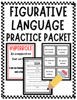 Preview of Figurative Language Graphic Organizers, Posters, Sorting, Flipbook, Worksheets