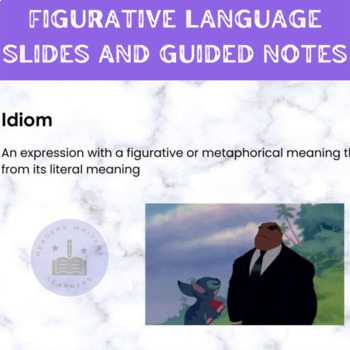 Preview of Figurative Language Guided Notes & Slides