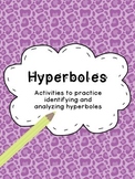 Figurative Language - Hyperbole Notes Pages and Drawing Activity