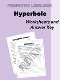Figurative Language: Hyperbole Worksheets & Answers