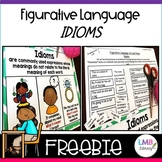 FREE Figurative Language Idioms Anchor Chart and Activity