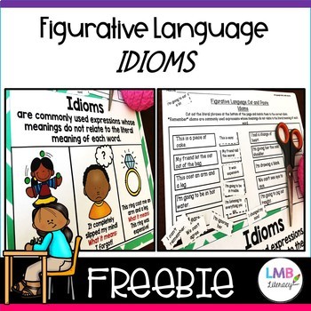 Preview of FREE Figurative Language Idioms Anchor Chart and Activity