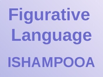 Preview of Figurative Language "ISHAMPOOA" Powerpoint