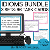 Figurative Language Idioms Task Cards Bundle Print and Digital