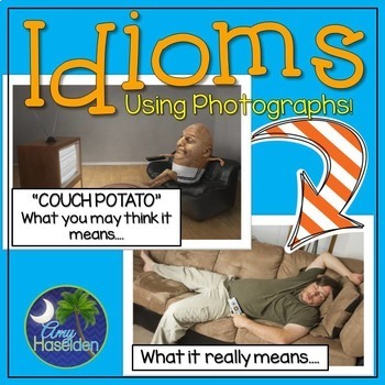 Preview of Idiom Activities Literal Vs Figurative Photos BUNDLE Digital and Printable