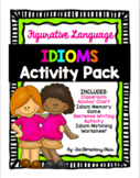 Figurative Language Idioms Worksheets and Matching Game