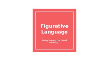 Preview of Figurative Language Interactive PowerPoint