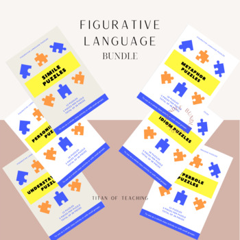 Preview of Figurative Language Jigsaw Puzzle Bundle