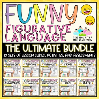 Preview of Figurative Language Lessons, Activities, and Assessment BUNDLE