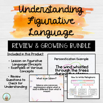 Preview of Figurative Language Lessons | GROWING BUNDLE | Digital Lessons & Reviews