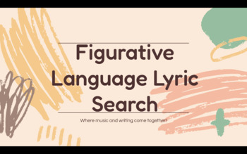 Preview of Figurative Language Lyric Search