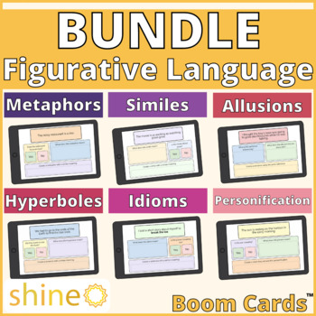 Preview of Figurative Language, Metaphors Similes Idioms Hyperboles Allusions, Bundle