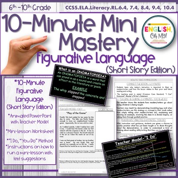 Preview of Figurative Language Mini-Lesson, 10-Minute Mastery, Literature, PowerPoint