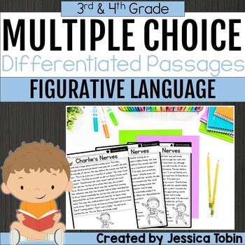 Preview of Figurative Language Passages Multiple Choice - 3rd and 4th Grade, RL.3.4, RL.4.4