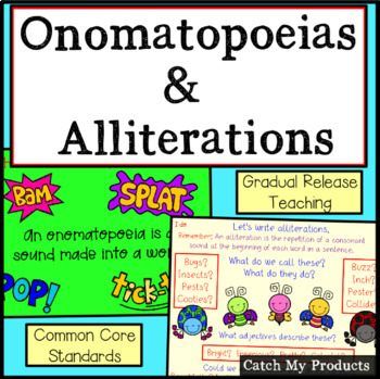 Preview of Onomatopoeia and Alliteration PowerPoint