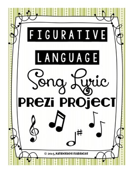 Preview of Figurative Language PROJECT with Popular Songs