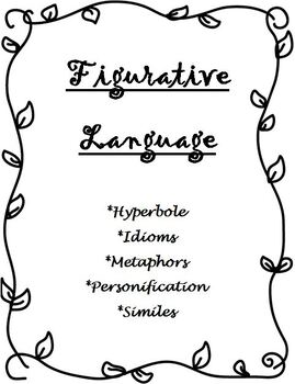 Preview of Figurative Language Packet (Hyperbole, Idioms, Metaphors, and Similes)