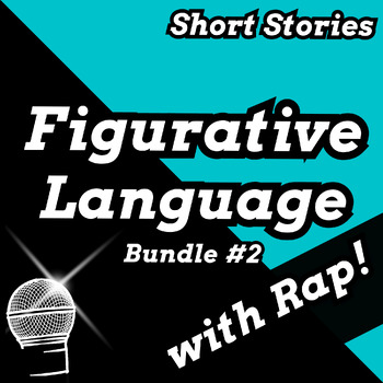 Preview of Middle School Short Stories Figurative Language Passage Worksheets with Songs