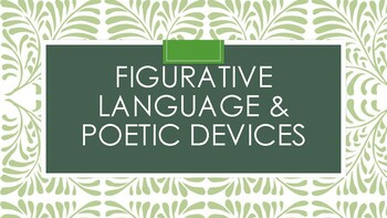 Preview of Figurative Language & Poetic Devices PPT