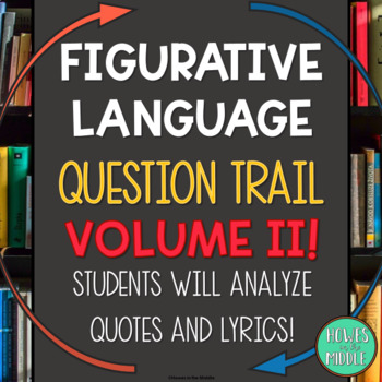 Preview of Figurative Language - Poetic Devices Review Loop Lesson - Question Trail Game