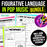 Figurative Language and Poetic Devices Using Pop Lyrics Bundle