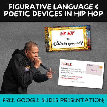 Preview of Figurative Language & Poetic Devices in Hip Hop Presentation