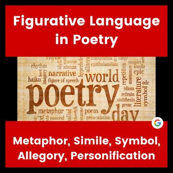 Preview of Figurative Language, Poetry, Metaphor, Simile, Symbol, Allegory, Personification