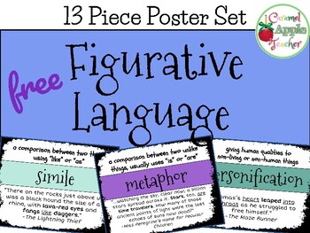 Preview of Figurative Language Poster Set (Examples Straight From Literature!)