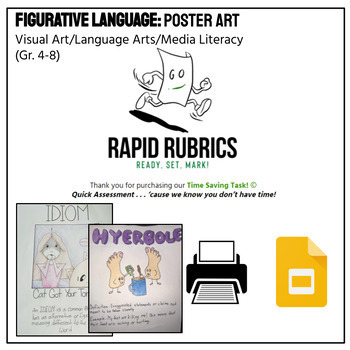 Preview of Figurative Language Poster - Time Saving Task - Ontario - Media - Rapid Rubrics