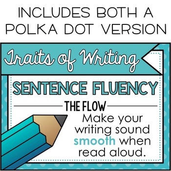 Traits Of Good Writing NEW Language Arts Classroom POSTER Sentence Fluency 