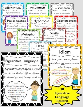 Figurative Language Posters by The Literacy Dive | TpT