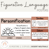 Figurative Language Posters | BOHO VIBES | Desert Neutral 