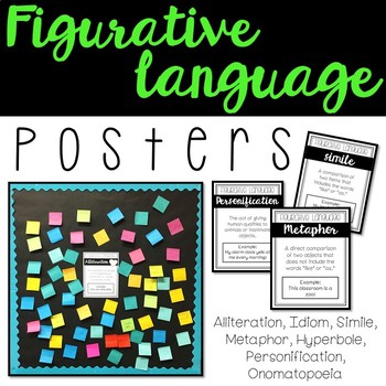 Preview of Figurative Language Posters for Interactive Bulletin Board Displays
