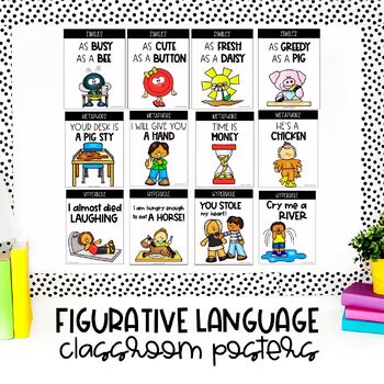 Preview of Figurative Language Posters | Bulletin Board Ideas | Classroom Decor