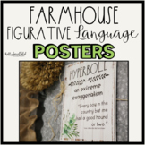 Figurative Language ELA Posters Farmhouse Classroom Decor