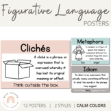 Figurative Language Posters | MODERN RAINBOW Color Palette