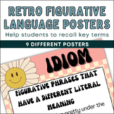 Figurative Language Posters - Retro Groovy Classroom Decor