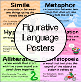Figurative Language Posters: Simile, Metaphor, Hyperbole, 