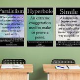 Figurative Language Posters - Watercolor - 10 Posters w/ C