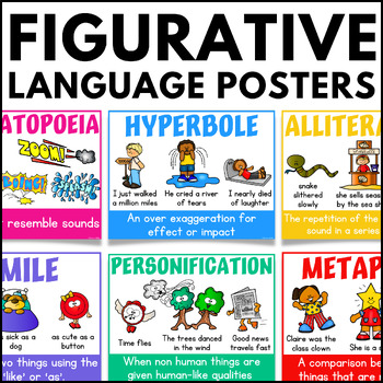 Preview of Figurative Language Posters | Writing Posters | ELA Posters