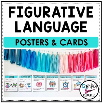 Preview of Figurative Language Posters | Figurative Language Cards | Bulletin Board | Decor