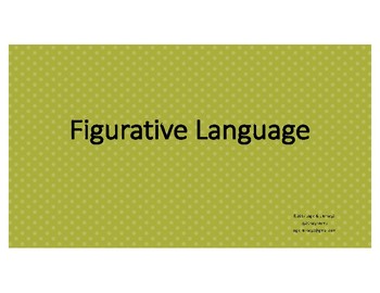 Preview of Figurative Language PowerPoint