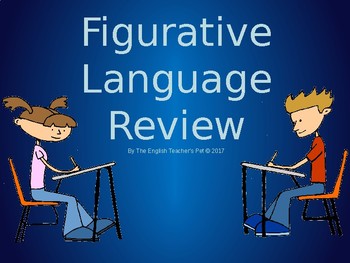 Preview of Figurative Language PowerPoint: Examples of Vocabulary Review Quiz with Answers