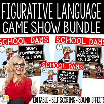 Preview of Figurative Language PowerPoint Game Show Bundle