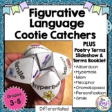 Figurative Language Practice - 4 Cootie Catchers, Poetry V