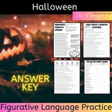 Figurative Language Practice for  Fall, Halloween, or October