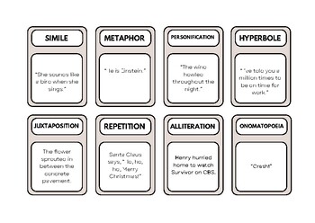 Preview of Figurative Language Printable Flashcards