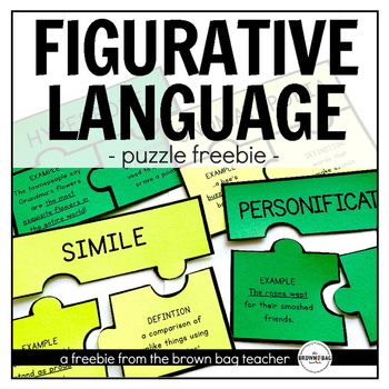 Preview of Figurative Language Puzzles {FREEBIE}